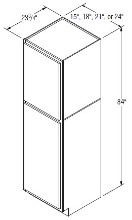 Aristokraft Cabinetry All Plywood Series Dayton Paint Utility Cabinet U15L Hinged Left