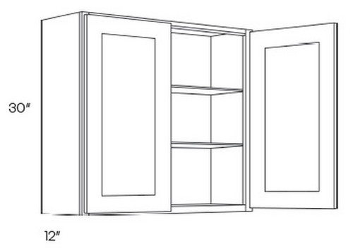 CNC Cabinetry Elegant Smoky Grey Kitchen Cabinet - W3330