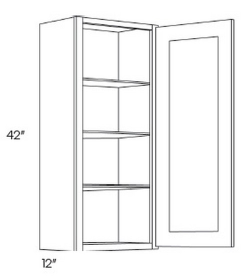 CNC Cabinetry Elegant Smoky Grey Kitchen Cabinet - W942