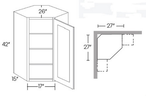 CNC Cabinetry Elegant Smoky Grey Kitchen Cabinet - CW2742