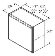 Aristokraft Cabinetry Select Series Dayton Paint Wall Cabinet W2724B