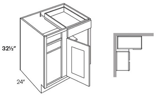 CNC Cabinetry Elegant Smoky Grey Kitchen Cabinet - BLB39