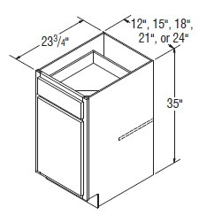 Aristokraft Cabinetry Select Series Dayton Paint Base Cabinet B21
