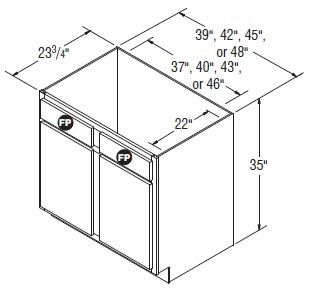 Aristokraft Cabinetry Select Series Dayton Paint Sink Or Range Base SB48