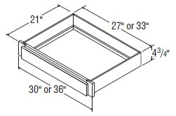 Aristokraft Cabinetry All Plywood Series Durham PureStyle Kneespace Drawer KDTS36
