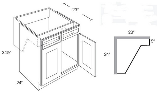 CNC Cabinetry Fashion White Kitchen Cabinet - SB36-HR