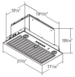 Aristokraft Cabinetry Select Series Elkins PureStyle Wood Hood Blower BLOWER600
