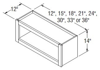 Aristokraft Cabinetry All Plywood Series Elkins PureStyle Wall Open Cabinet WOL1514