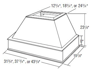 Aristokraft Cabinetry All Plywood Series Ellis PureStyle Wood Hood Square WHS36