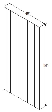 Aristokraft Cabinetry Select Series Gaither Paint 5 Piece Beadboard Plywood Panel BP4896