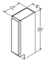 Aristokraft Cabinetry All Plywood Series Gaither Paint 5 Piece Base Cabinets with Full Height Door B09FH-12