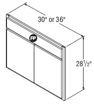 Aristokraft Cabinetry All Plywood Series Gaither Paint 5 Piece Universal Design Sink Fronts SF3032.5B