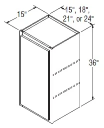 Aristokraft Cabinetry Select Series Gaither Birch 5 Piece Wall Cabinet W243615