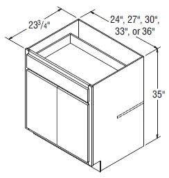 Aristokraft Cabinetry All Plywood Series Gaither Birch 5 Piece Base Cabinet B24B
