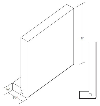 Aristokraft Cabinetry All Plywood Series Gaither Birch 5 Piece Shaker Starter Moulding MSFMS8