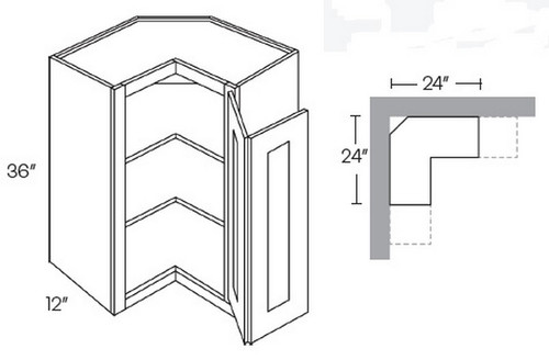 CNC Cabinetry Richmond Stone Kitchen Cabinet - WSQ2436