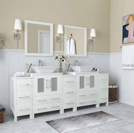Vanity Art - Bathroom Vanity Set - VA3136-84B - Brown
