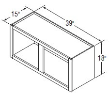 Aristokraft Cabinetry All Plywood Series Glyn Paint Wall Open Cabinet WOL391815