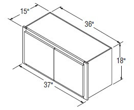 Aristokraft Cabinetry All Plywood Series Glyn Paint Wall Trimmable Cabinet WT371815B