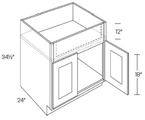 CNC Cabinetry Richmond White Kitchen Cabinet - SB30-FS