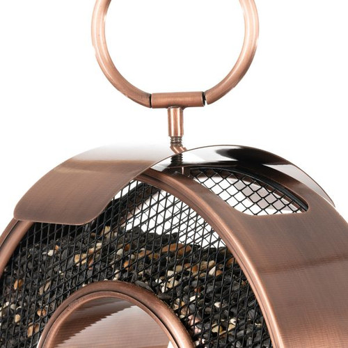 Good Directions - Just in Time Fly-Thru  Copper Bird Feeder, Mesh Panels - 111VBM