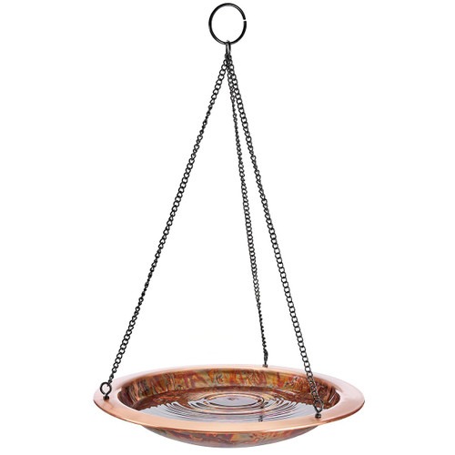 Good Directions - 13" Hanging Fired Copper Bird Bath - BBH13-3