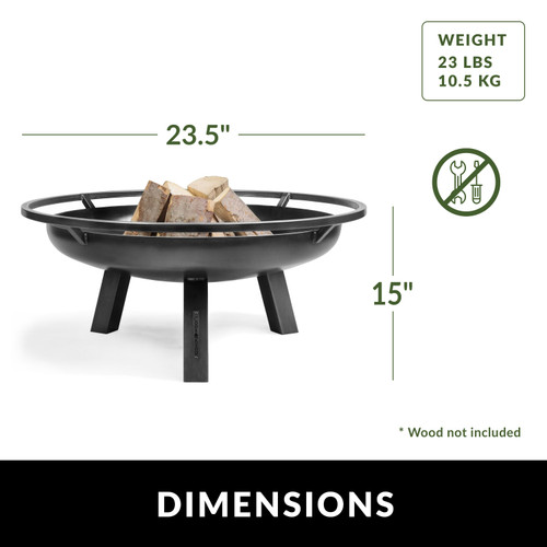 Good Directions - Porto 24" Fire Pit with Grill Plate - 111265G