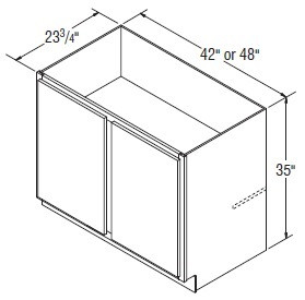 Aristokraft Cabinetry All Plywood Series Korbett Maple Base Cabinets with Full Height Door B42FH