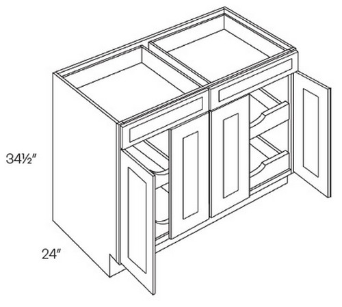 CNC Cabinetry Richmond White Kitchen Cabinet - B48-POS4