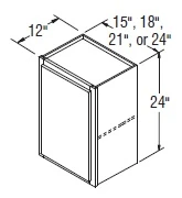 Aristokraft Cabinetry Select Series Korbett Maple Wall Cabinet W2124