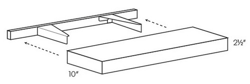 CNC Cabinetry Richmond White Kitchen Cabinet - F-SHELF-36