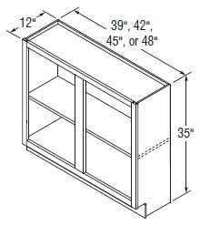 Aristokraft Cabinetry All Plywood Series Korbett Paint 5 Piece Base Open Cabinet BOL4512