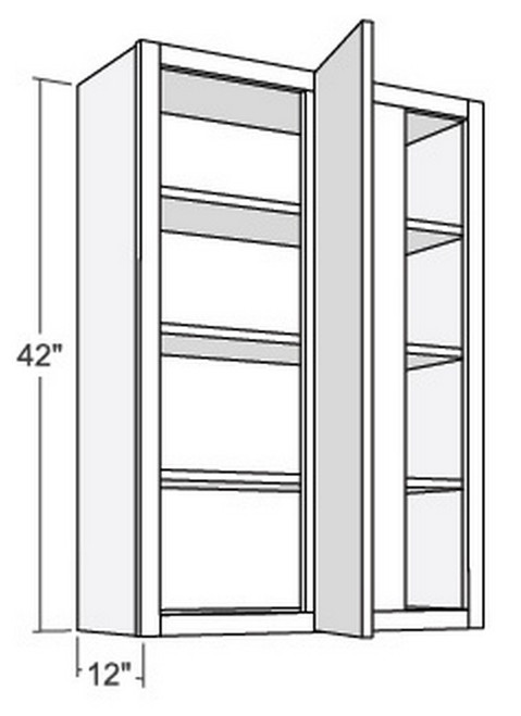 Cubitac Cabinetry Dover Cafe Single Door Blind Corner Wall Cabinet - BLW27/3042-DC