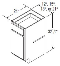 Aristokraft Cabinetry Select Series Rena PureStyle Paint Vanity Base VB1232.5
