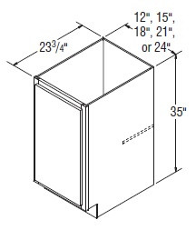 Aristokraft Cabinetry All Plywood Series Rena PureStyle Paint Base Cabinets with Full Height Door B21FH
