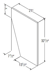 Aristokraft Cabinetry All Plywood Series Rena PureStyle Paint Vanity Tapered End Panel VTEP32.5