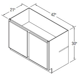 Aristokraft Cabinetry All Plywood Series Sinclair Birch Bookcase Bases D4230FH