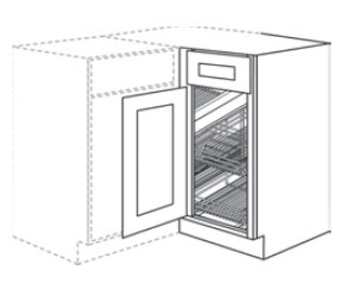 Cubitac Cabinetry Newport Cafe Blind Corner Optimizer - BCO-BLB48-NC
