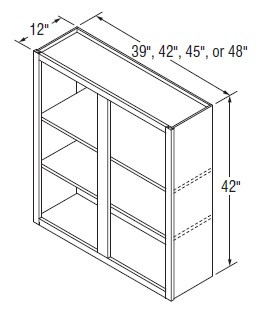 Aristokraft Cabinetry Select Series Sinclair Birch Wall Open Cabinet WOL4542