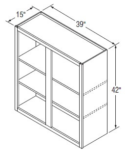 Aristokraft Cabinetry All Plywood Series Sinclair Birch Paint Wall Open Cabinet WOL394215