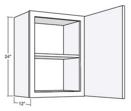 Cubitac Cabinetry Dover Latte Single Door Wall Cabinet - W2124-DL