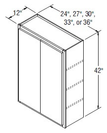 Aristokraft Cabinetry All Plywood Series Tilden PureStyle Wall Cabinet W2442B