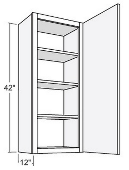 Cubitac Cabinetry Dover Latte Single Door Wall Cabinet - W1242-DL