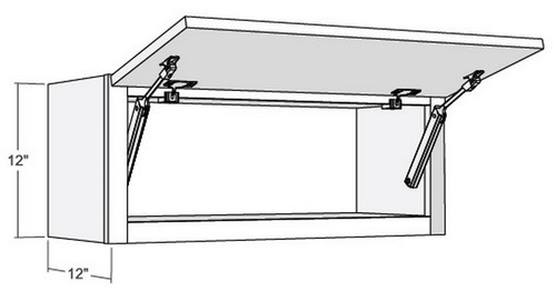 Cubitac Cabinetry Dover Latte Single Horizontal Door Cabinet - 3015HD-DL