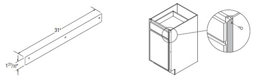 Aristokraft Cabinetry Select Series Tilden PureStyle Heat Shield, Straight HEATSHLDSTW