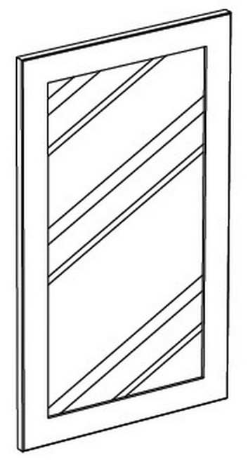 Cubitac Cabinetry Dover Shale Clear Glass Door - GD3036-DS
