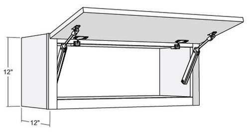 Cubitac Cabinetry Dover Shale Single Horizontal Door Cabinet - 3618HD-DS