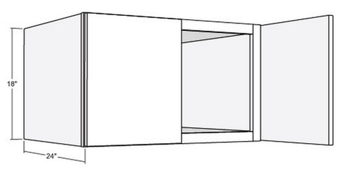 Cubitac Cabinetry Milan Latte Double Butt Doors Wall Cabinet - W3618X24-ML