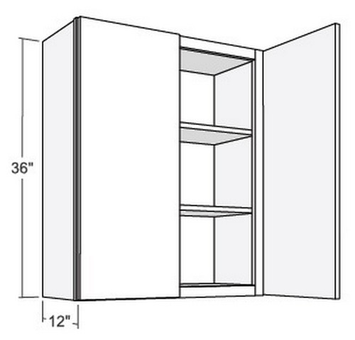 Cubitac Cabinetry Milan Latte Double Butt Doors Wall Cabinet - W3336-ML