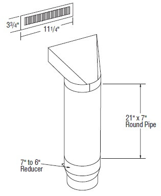 Aristokraft Cabinetry All Plywood Series Winstead Paint 5 Piece Wood Hood Interior Ductwork Conversion Kit CONVERSION